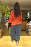 Made in Italy Cotton Blend Knit Top Rust 